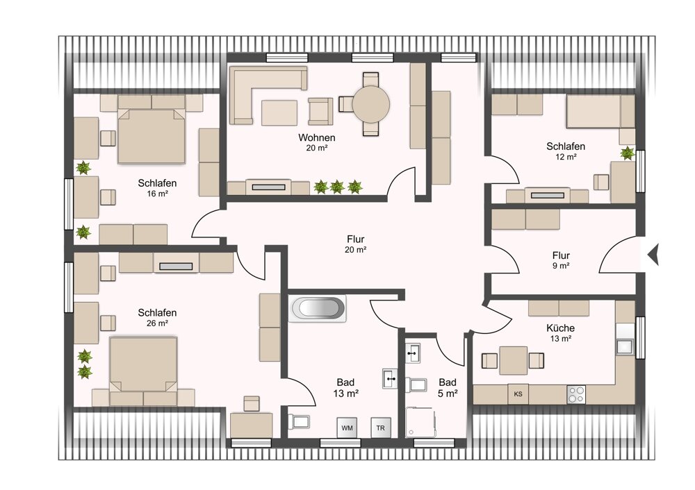 Wohnung zur Miete 750 € 4 Zimmer 135 m²<br/>Wohnfläche Siedenburg Siedenburg 27254