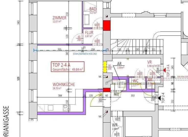 Wohnung zum Kauf 240.000 € 2 Zimmer 49,8 m² Bennoplatz Wien 1080