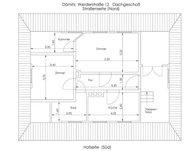 Wohnung zur Miete 320 € 2 Zimmer 50 m²<br/>Wohnfläche 2.<br/>Geschoss 01.12.2024<br/>Verfügbarkeit Werderstraße 12 Dömitz Dömitz 19303