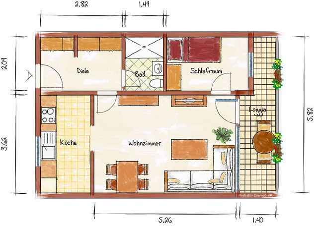 Wohnung zur Miete 435 € 1,5 Zimmer 43 m²<br/>Wohnfläche ab sofort<br/>Verfügbarkeit Rastpfuhl Saarbrücken - Rastpfuhl 66113