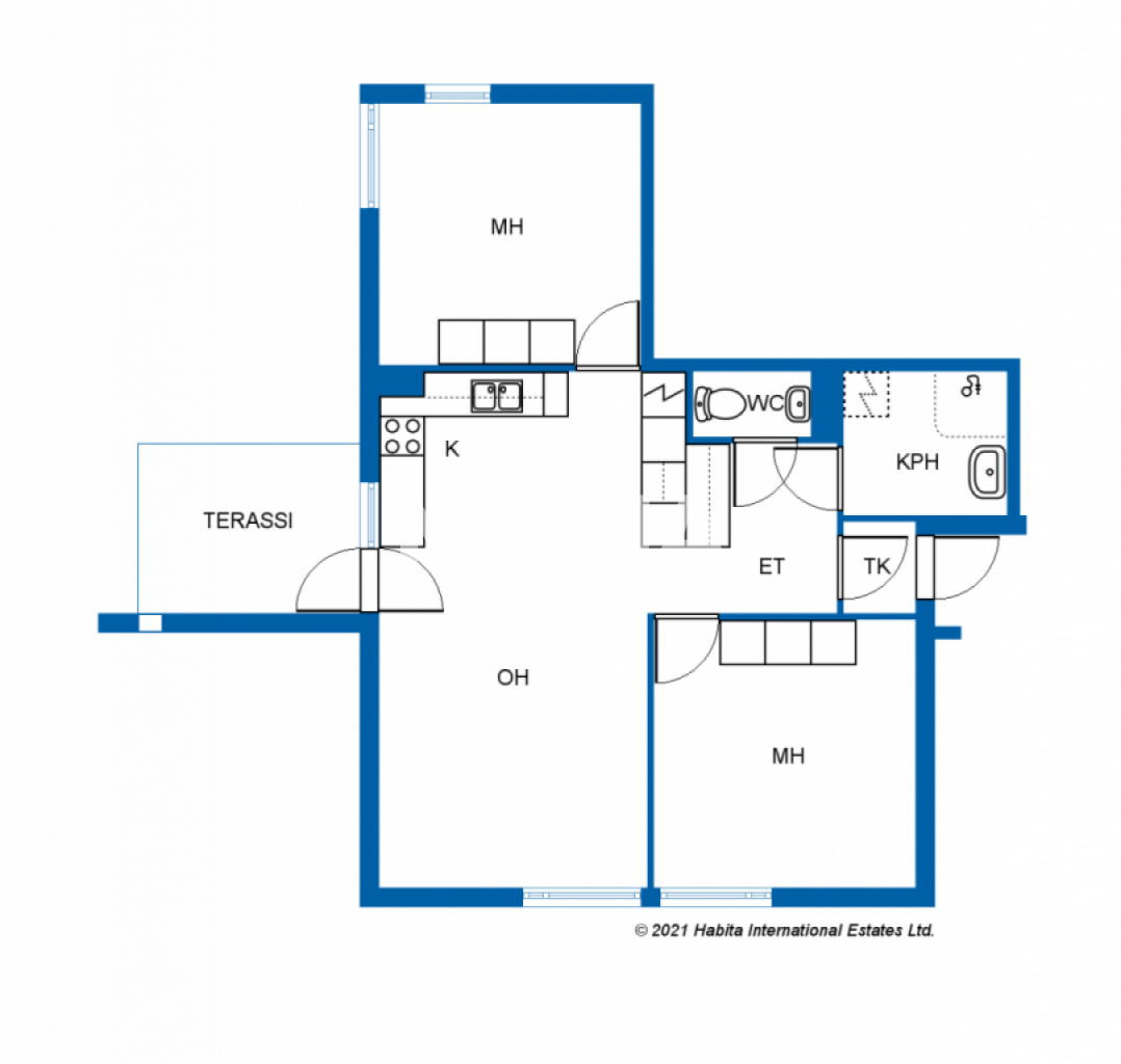 Wohnung zum Kauf 42.000 € 3 Zimmer 67,5 m²<br/>Wohnfläche 1.<br/>Geschoss Lindroosintie 2 Vaasa 65280