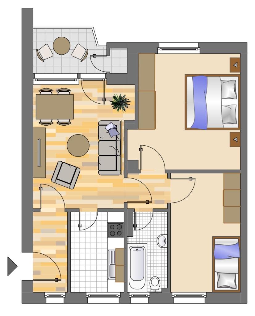 Wohnung zur Miete 529 € 3 Zimmer 58,2 m²<br/>Wohnfläche 2.<br/>Geschoss 24.02.2025<br/>Verfügbarkeit Kiefernweg 16 Gesiweid - Wenscht / Schiessberg Siegen 57078