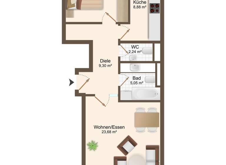 Wohnung zum Kauf 650.000 € 2 Zimmer 69 m² Maxvorstadt München 80335