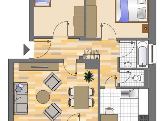 Wohnung zur Miete 299 € 3 Zimmer 68 m² 2. Geschoss Stormstraße 16 Geisweid Siegen 57078