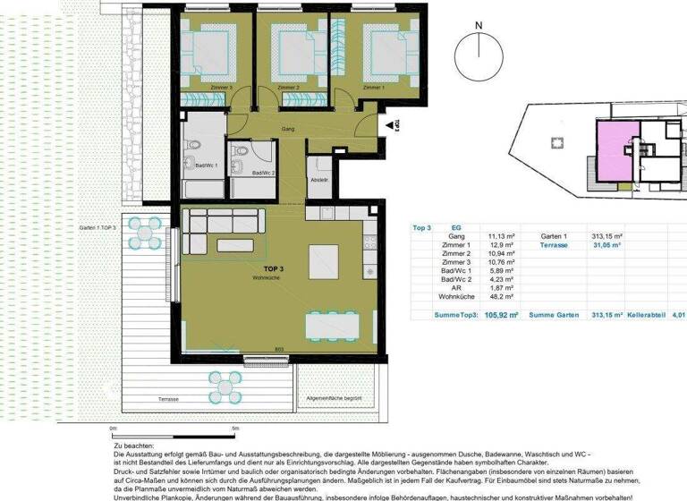 Wohnung zum Kauf 999.000 € 4 Zimmer 105,9 m² Wien 1140