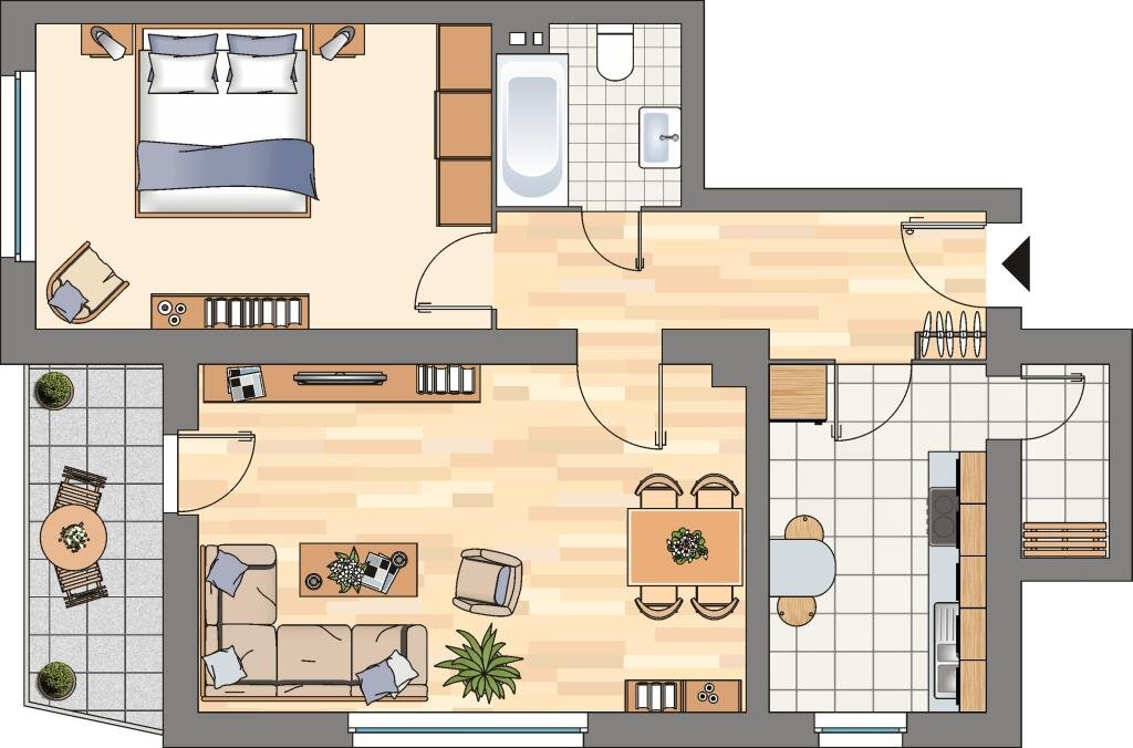 Wohnung zur Miete 549 € 2 Zimmer 59,5 m²<br/>Wohnfläche 5.<br/>Geschoss 08.01.2025<br/>Verfügbarkeit Breedlandweg 25 Mürwik - Wasserloos Flensburg 24944