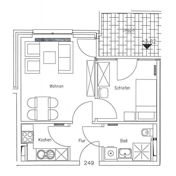 Studio zur Miete 650 € 2 Zimmer 41,4 m²<br/>Wohnfläche Wehlstr. 39 Blumlage Celle 29221