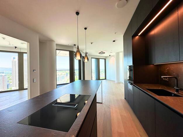 Wohnung zur Miete - Neubau 4.300 € 3 Zimmer 101,7 m² 27. Geschoss Innenstadt Frankfurt am Main 60315