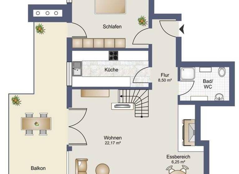 Maisonette zur Miete 1.170 € 3,5 Zimmer 87 m² frei ab sofort Iznang Moos 78345