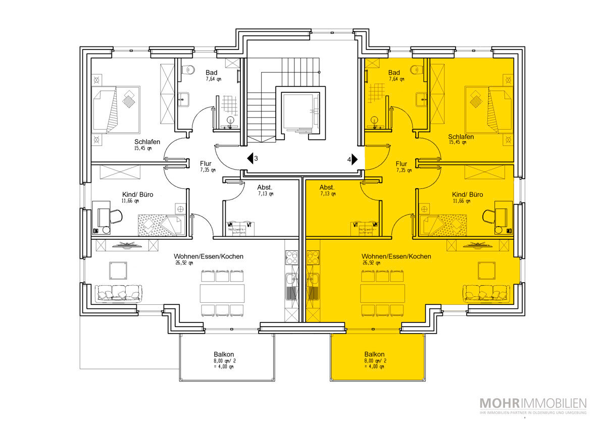 Wohnung zum Kauf 289.900 € 3 Zimmer 80,1 m²<br/>Wohnfläche EG<br/>Geschoss Ranzenbüttel Berne 27804