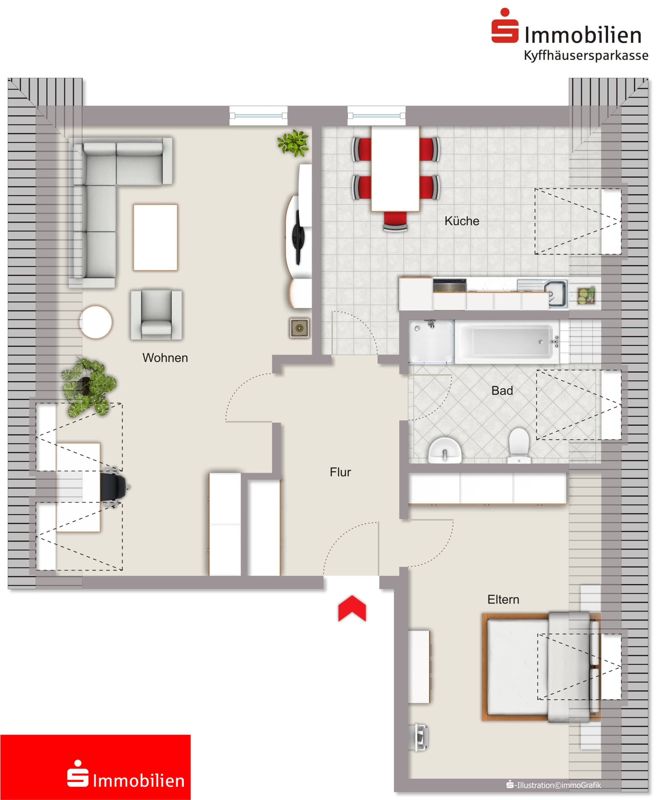 Wohnung zur Miete 450 € 2 Zimmer 75 m²<br/>Wohnfläche 2.<br/>Geschoss 01.02.2025<br/>Verfügbarkeit Sondershausen Sondershausen 99706