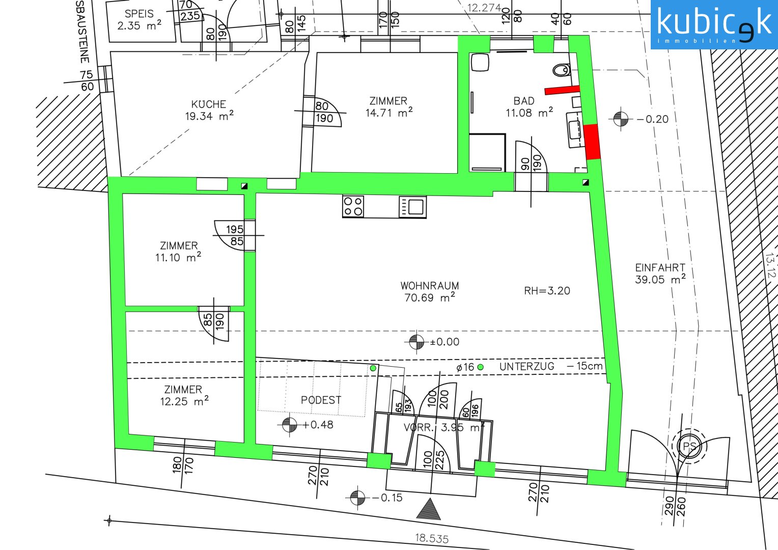 Büro-/Praxisfläche zur Miete 6,37 € 3 Zimmer Markgrafneusiedl 2282