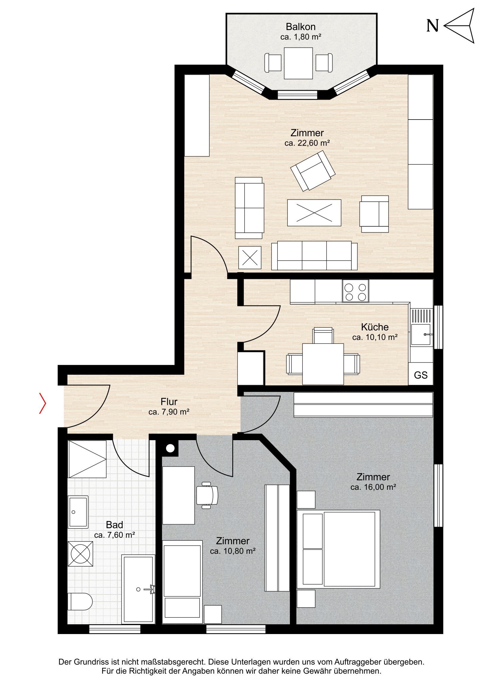 Wohnung zum Kauf 189.000 € 3 Zimmer 77 m²<br/>Wohnfläche Verden - Mitte Verden 27283