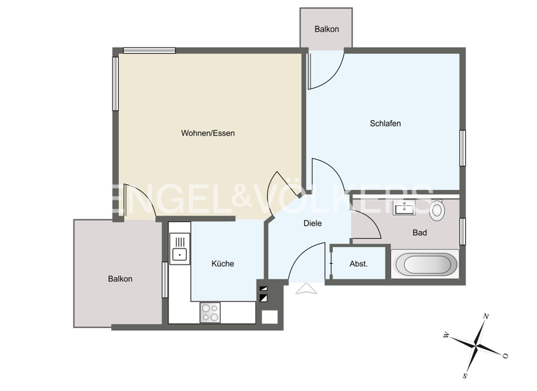 Wohnung zum Kauf 195.000 € 2 Zimmer 56 m² Klein-Winternheim 55270