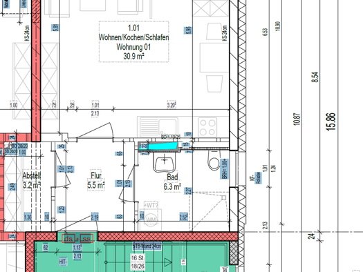 Studio zum Kauf 187.200 € 1 Zimmer 55 m² 1. Geschoss Gießen 35390