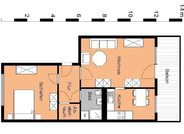 Wohnung zur Miete 265 € 2 Zimmer 56,3 m² 1. Geschoss frei ab 01.06.2026 Breitscheidstraße 59 Oschersleben 39387