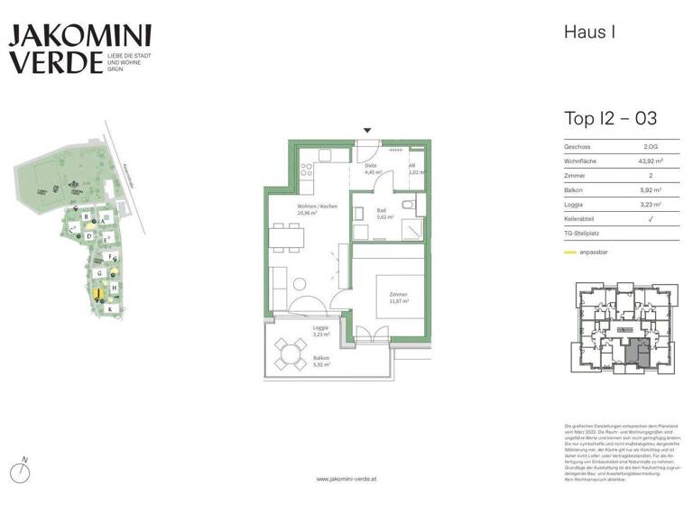 Wohnung zum Kauf - Erstbezug 233.000 € 2 Zimmer 43,9 m² 2. Geschoss Kasernstraße 30I Jakomini Graz,06.Bez.:Jakomini 8010