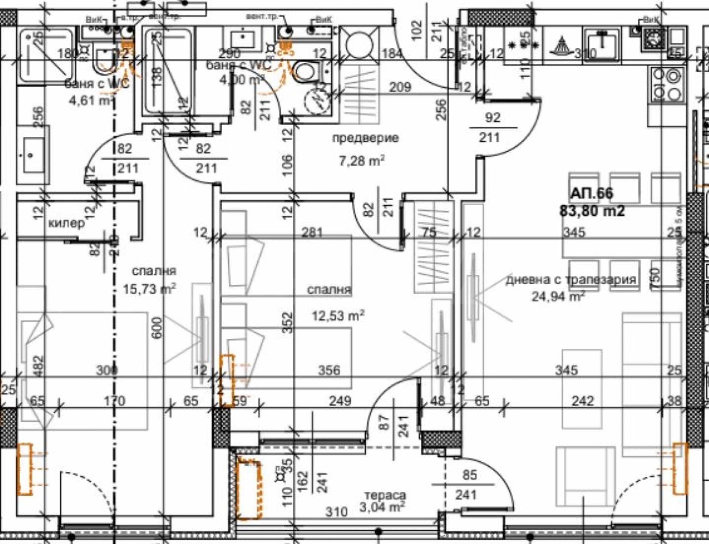 Studio zum Kauf 126.000 € 3 Zimmer 97 m²<br/>Wohnfläche Plovdiv