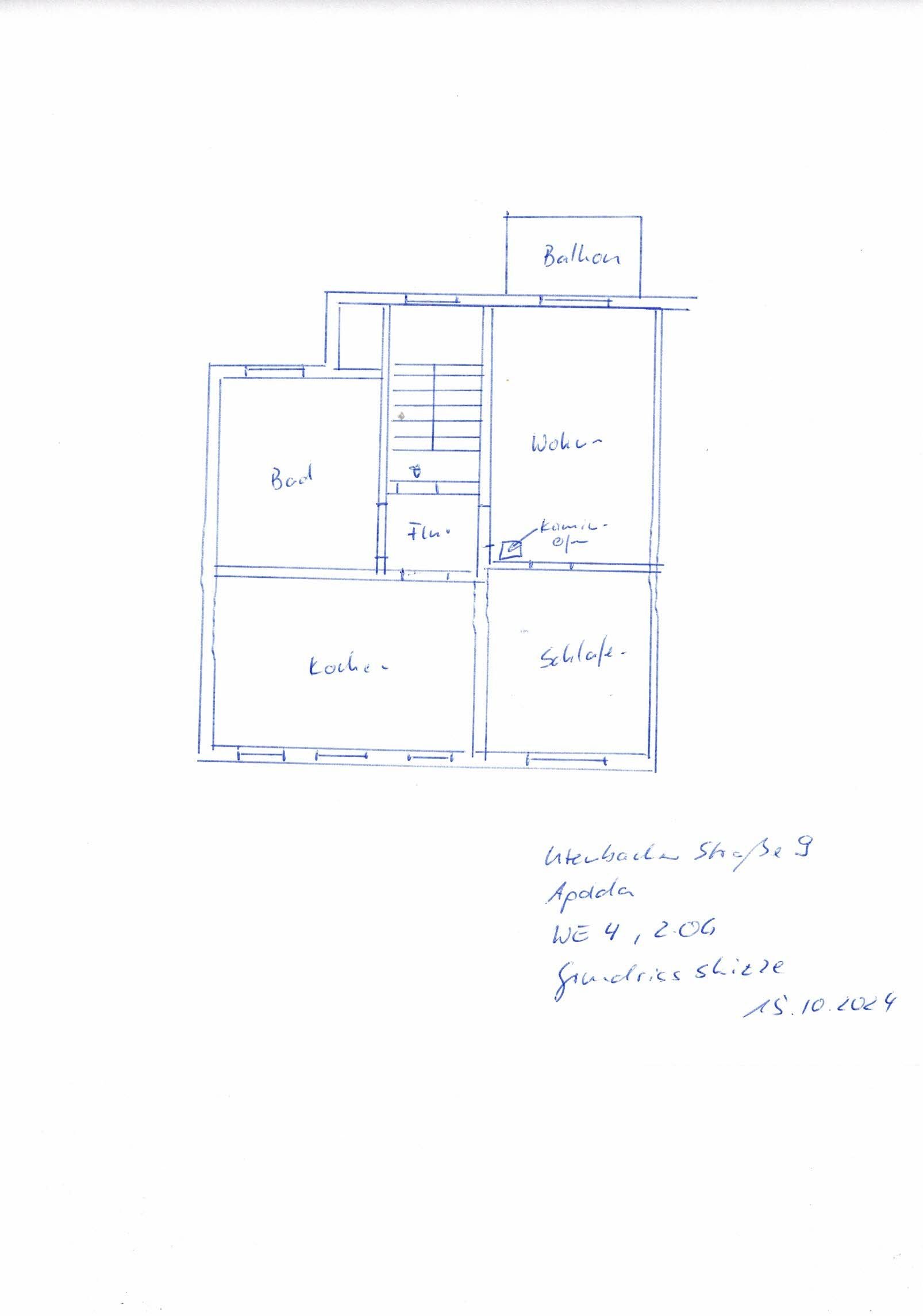 Wohnung zur Miete 655 € 2 Zimmer 81,8 m²<br/>Wohnfläche 2.<br/>Geschoss ab sofort<br/>Verfügbarkeit Utenbacher Straße 9 Apolda Apolda 99510