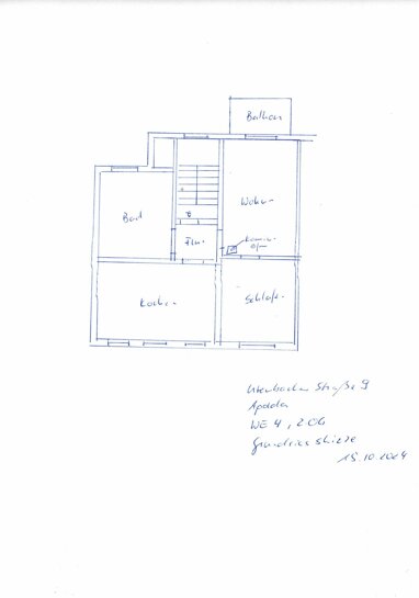 Wohnung zur Miete 655 € 2 Zimmer 81,8 m² 2. Geschoss frei ab sofort Utenbacher Straße 9 Apolda Apolda 99510