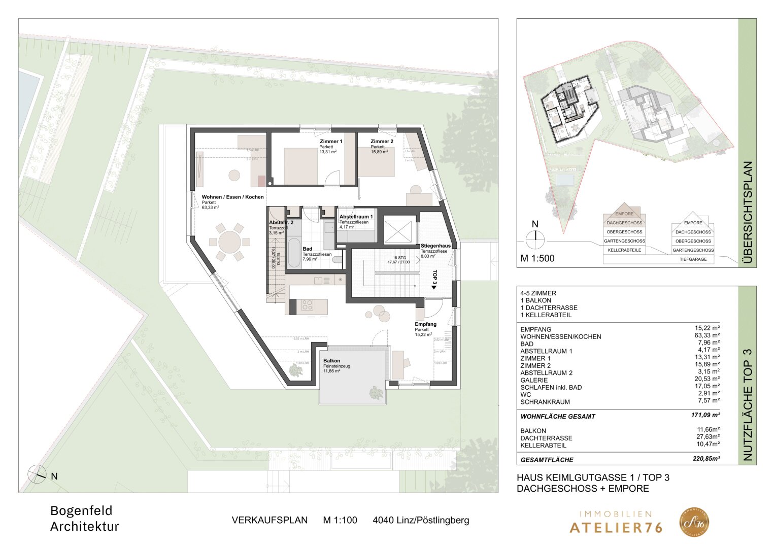 Wohnung zum Kauf 1.454.265 € 4,5 Zimmer 171,1 m²<br/>Wohnfläche 2.<br/>Geschoss 31.12.2026<br/>Verfügbarkeit Keimlgutgasse 1 Urfahr Linz 4040