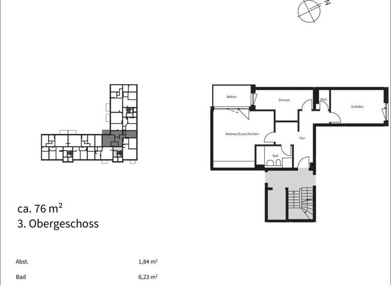 Penthouse zum Kauf - Erstbezug provisionsfrei 380.000 € 3 Zimmer 71,4 m² 3. Geschoss Offenbach am Main 63071