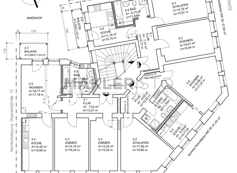 Wohnung zum Kauf 160.000 € 2 Zimmer 61 m²<br/>Wohnfläche 1.<br/>Geschoss Stegerwaldstraße 8 Anger-Crottendorf Leipzig 04318