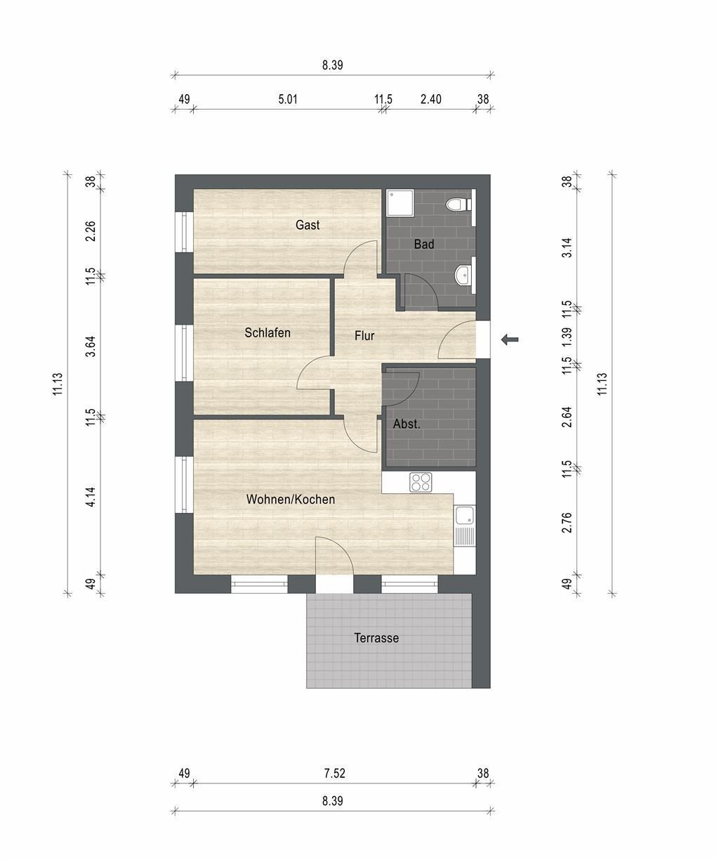 Wohnung zur Miete 790 € 3 Zimmer 71 m²<br/>Wohnfläche ab sofort<br/>Verfügbarkeit Schweindorf , Harlingerl 26556