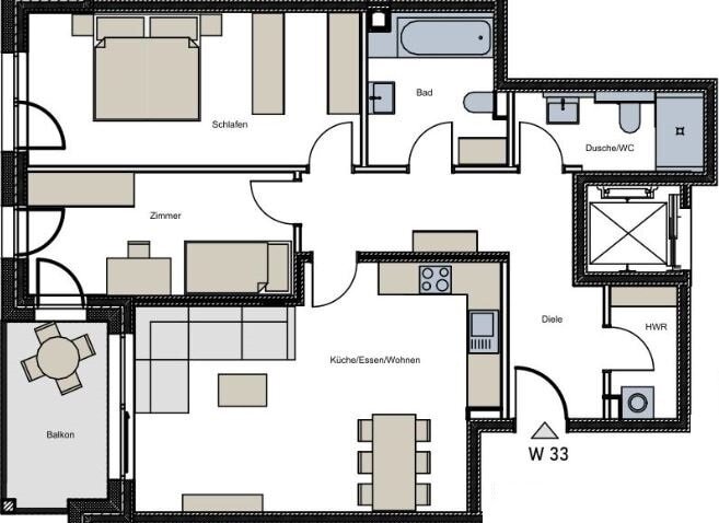 Wohnung zum Kauf provisionsfrei 493.400 € 3 Zimmer 91,2 m²<br/>Wohnfläche Trier-West 1 Trier 54294