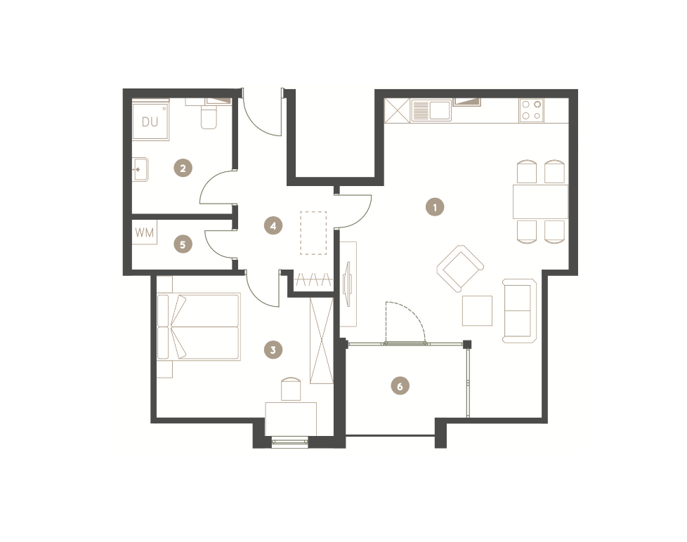 Wohnung zum Kauf 369.000 € 2 Zimmer 57,4 m²<br/>Wohnfläche 2.<br/>Geschoss Schnelsen Hamburg 22459