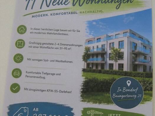 Terrassenwohnung zum Kauf - Erstbezug provisionsfrei als Kapitalanlage geeignet 287.900 € 2 Zimmer 51 m² Bondorf 71149