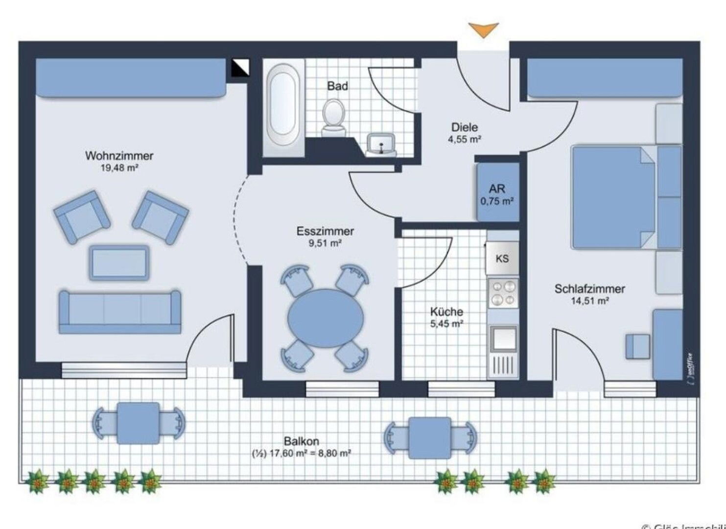 Wohnung zur Miete 900 € 2,5 Zimmer 68 m²<br/>Wohnfläche EG<br/>Geschoss 01.02.2025<br/>Verfügbarkeit Schafbrücke Saarbrücken 66121