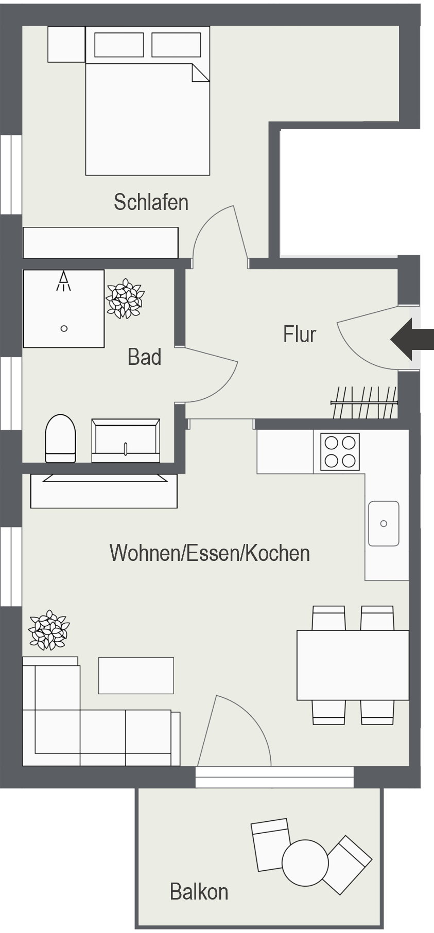 Wohnung zum Kauf provisionsfrei 585.000 € 2 Zimmer 50,6 m²<br/>Wohnfläche Untermenzing-Allach München 80999