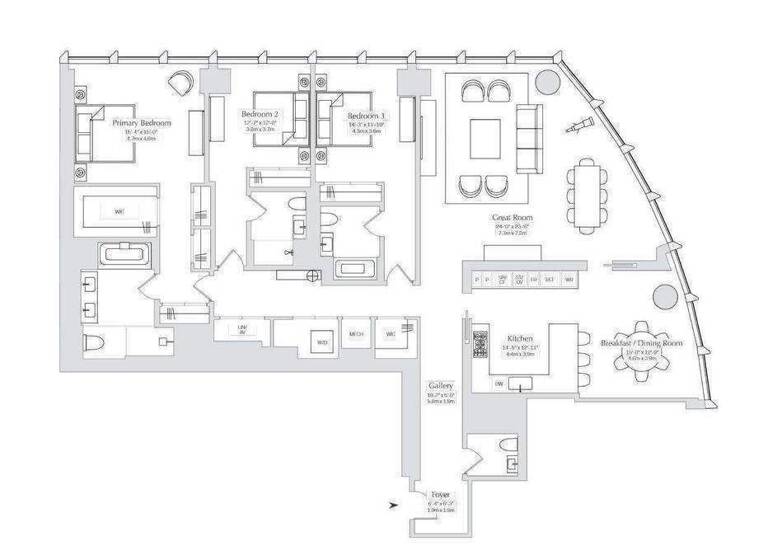 Wohnung zum Kauf 5.500.000 € 6 Zimmer 270 m² New York City