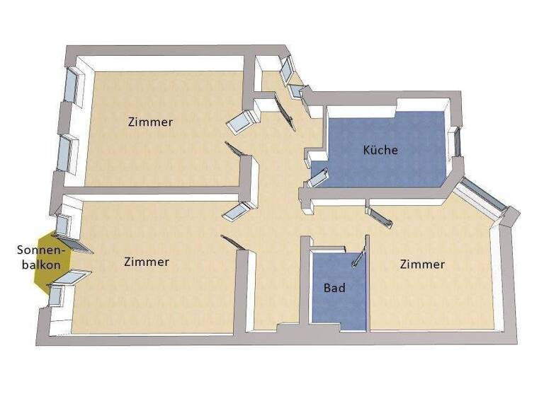 Wohnung zum Kauf 849.000 € 3 Zimmer 99 m² Schöneberg Berlin 10781