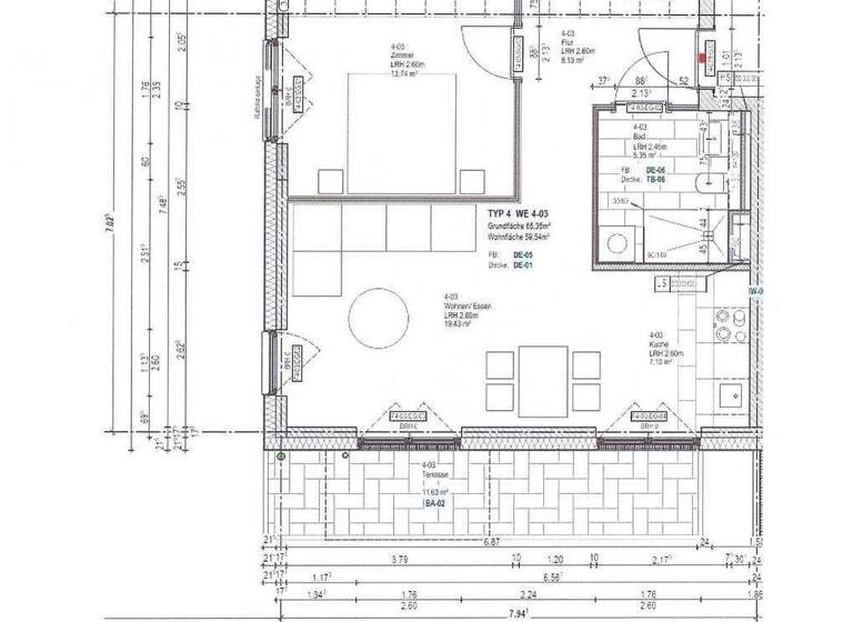 Terrassenwohnung zur Miete 850 € 2 Zimmer 59,5 m² EG Fettenvorstadt Greifswald 17489