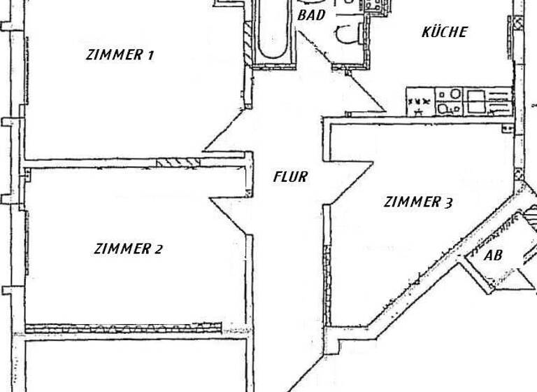 Wohnung zur Miete 606 € 2,5 Zimmer 68,9 m² 4. Geschoss Linkelstraße 41 Wahren Leipzig 04159