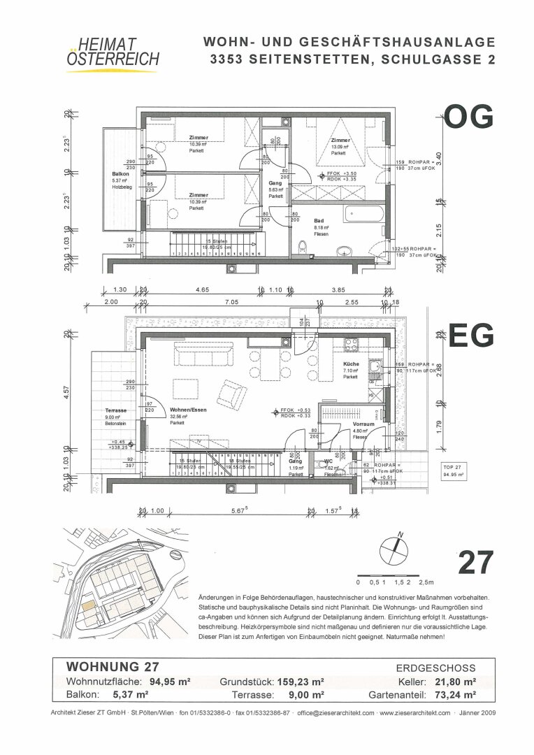 Reihenmittelhaus zur Miete 1.340 € 4 Zimmer 95 m²<br/>Wohnfläche Schulgasse Seitenstetten 3353