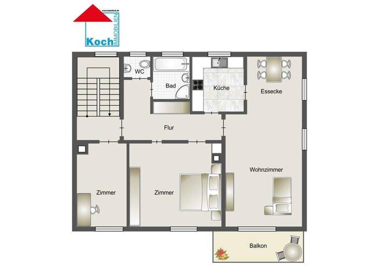 Wohnung zur Miete 900 € 3 Zimmer 75 m² Muggensturm 76461