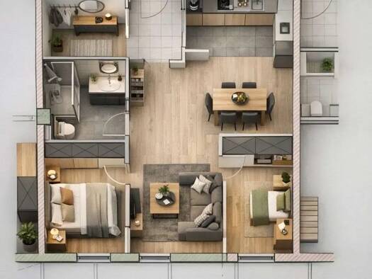 Wohnung zum Kauf 323.000 € 2 Zimmer 76 m² 1. Geschoss Darmstadt Darmstadt 64285