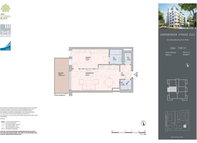 Wohnung zum Kauf - Erstbezug provisionsfrei 450.000 € 2 Zimmer 49,1 m² Wien,Favoriten 1100