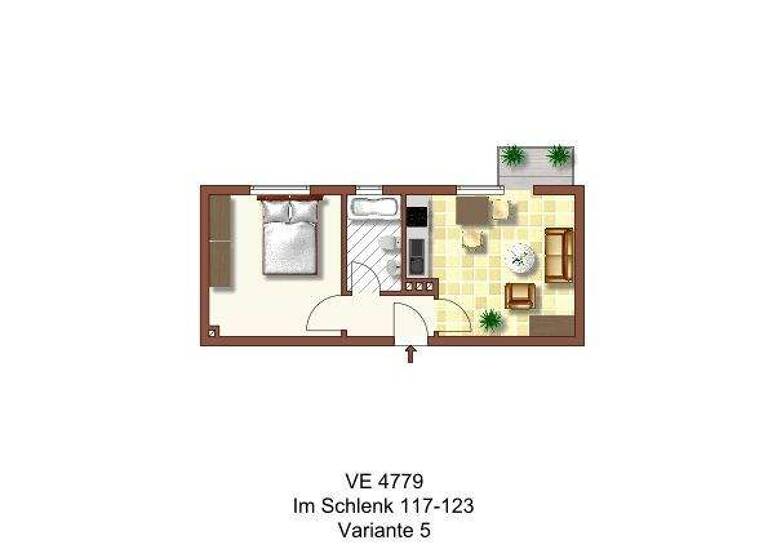 Wohnung zur Miete 399 € 2 Zimmer 33,6 m² 2. Geschoss Im Schlenk 127 Wanheimerort Duisburg 47055