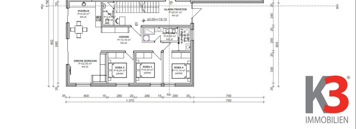 Wohnung zum Kauf 510.000 € 3 Zimmer 83,3 m²<br/>Wohnfläche 1.<br/>Geschoss Medulin 52203