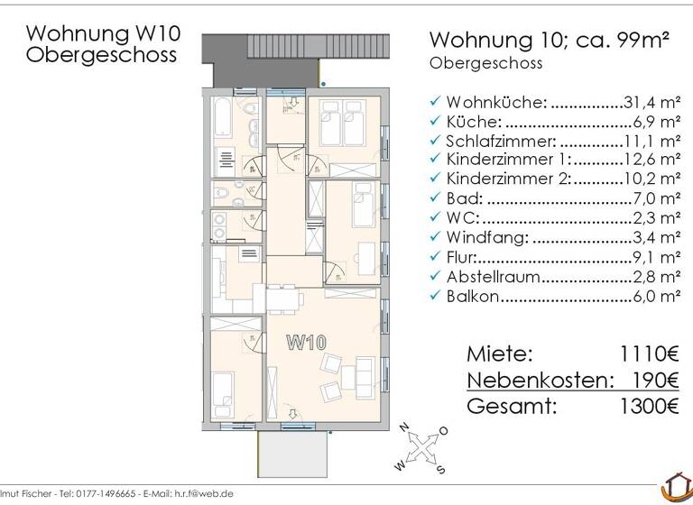 Wohnung zur Miete 1.110 € 4 Zimmer 99 m² frei ab 01.07.2026 Monheim 86653