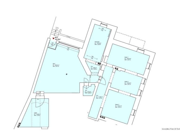 Werkstatt zur Miete 570 € 153,1 m² Lagerfläche Löbervorstadt Erfurt 99096