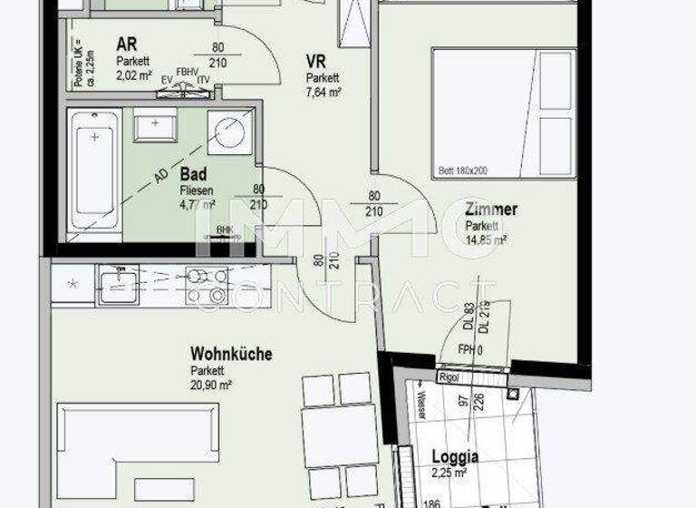 Wohnung zum Kauf - Erstbezug 353.300 € 2 Zimmer 53,9 m² 4. Geschoss Wien 1210