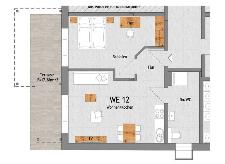Terrassenwohnung zur Miete 590 € 2 Zimmer 57 m² Delleweg 21 Langewiese Winterberg 59955