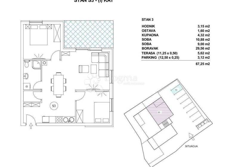 Wohnung zum Kauf 215.000 € 3 Zimmer 69 m² 1. Geschoss Pag