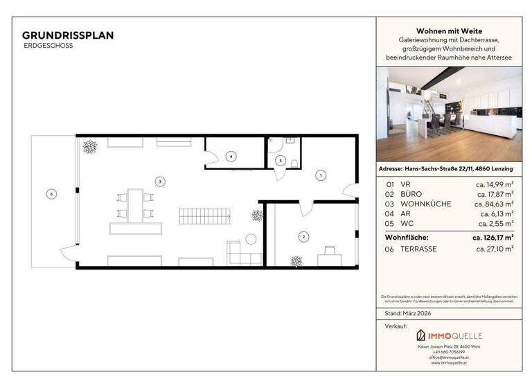 Wohnung zum Kauf 480.000 € 5 Zimmer 208,6 m² Lenzing 4860