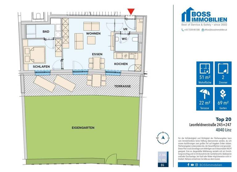 Wohnung zur Miete - Erstbezug 822 € 2 Zimmer 51,1 m² EG frei ab 01.05.2026 Leonfeldner Straße 245+247 Katzbach Linz 4040